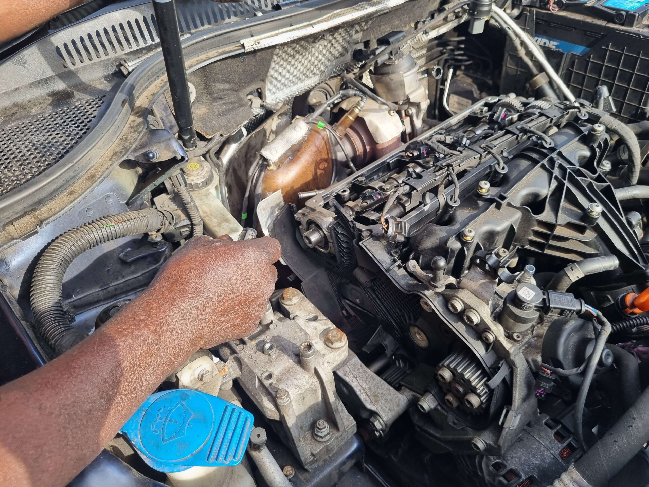 Car being serviced at MB Autos Hockley Birmingham